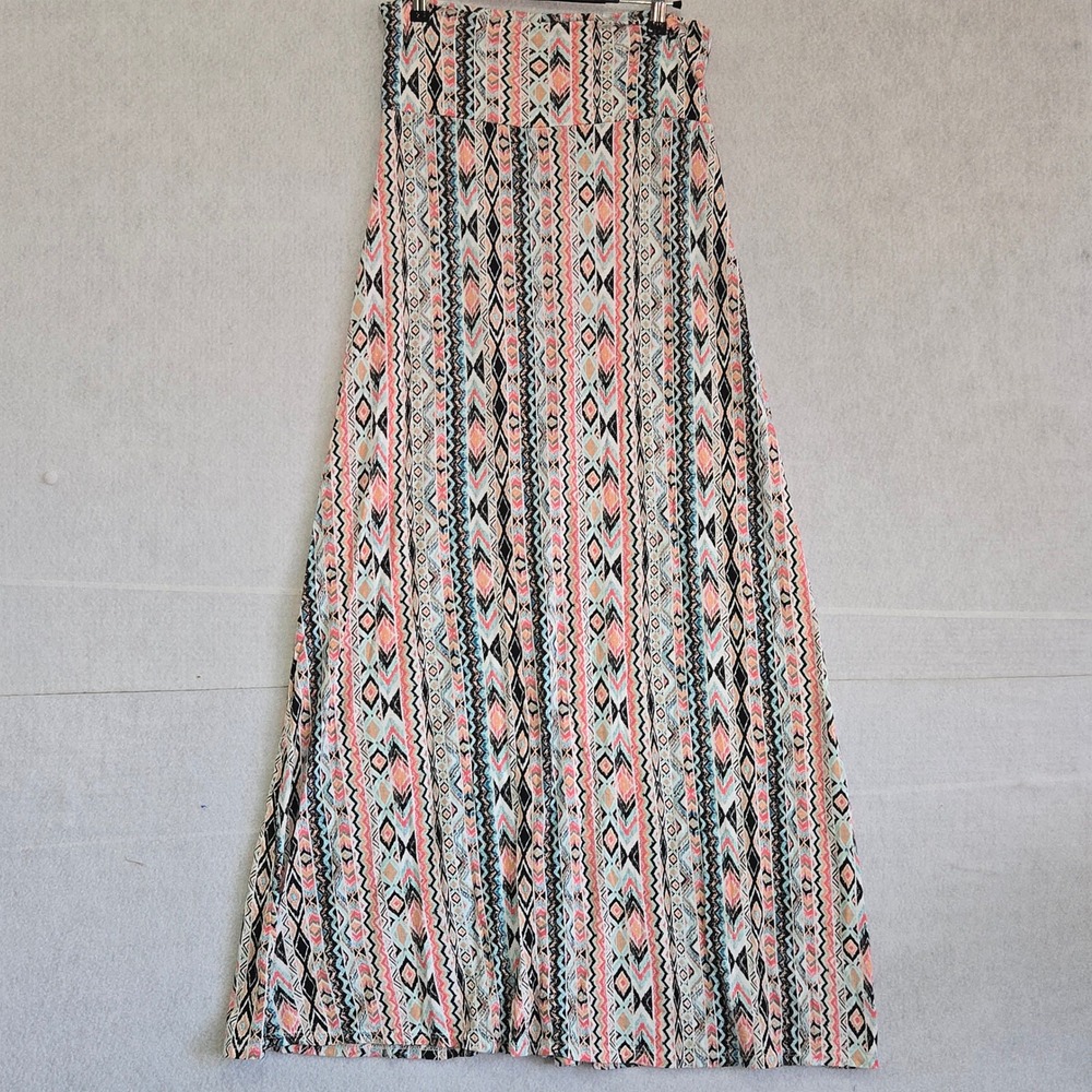 Living Doll Los Angeles Womens Medium Aztec Tribal Print Maxi Skirt C0071L960JD